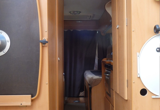 View through rear doors