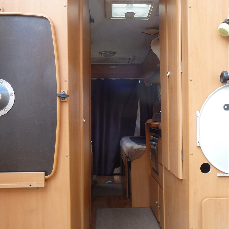 View through rear doors
