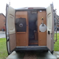 through back doors, dish and tripod included in sale!