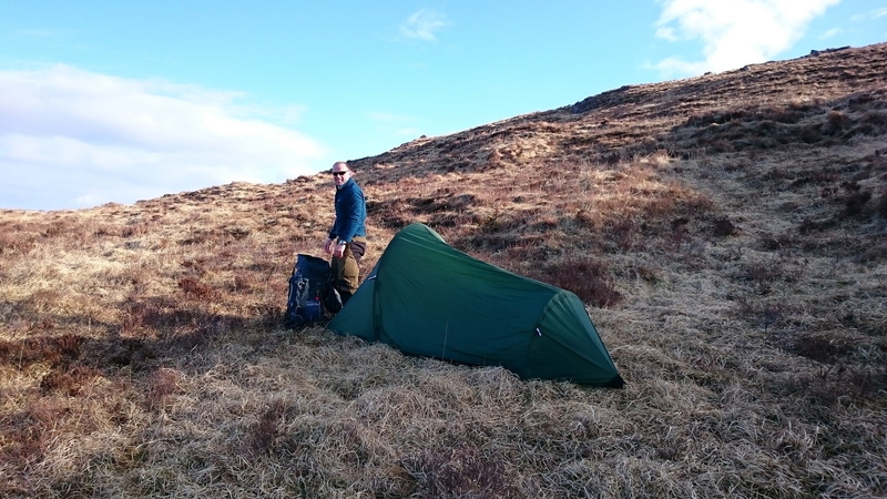 Colin with melted tent