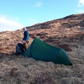 Colin with melted tent