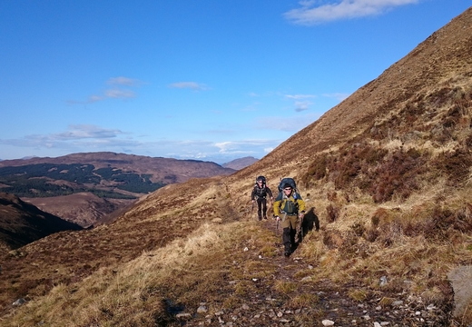 Walking onwards towards Bendronaig Lodge