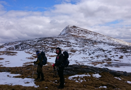 Colin and Andy summit Lurg Mhor behind