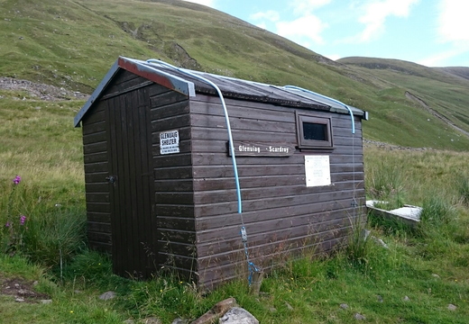 Shelter for walkers, Glenuaig Lodge