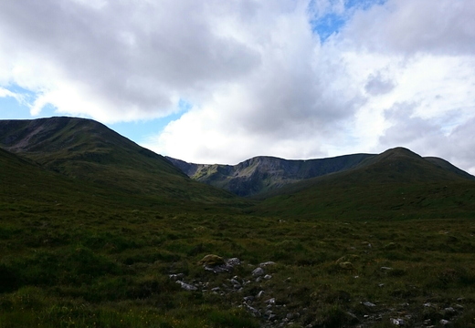 View up towards intended hills