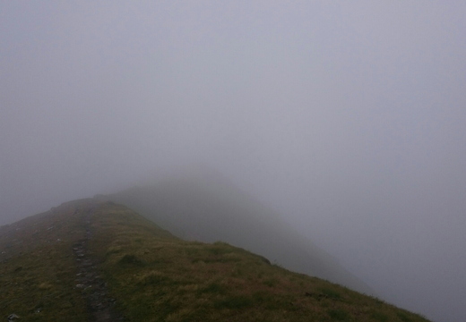 Approaching summit 3rd Munro, weather crapped out