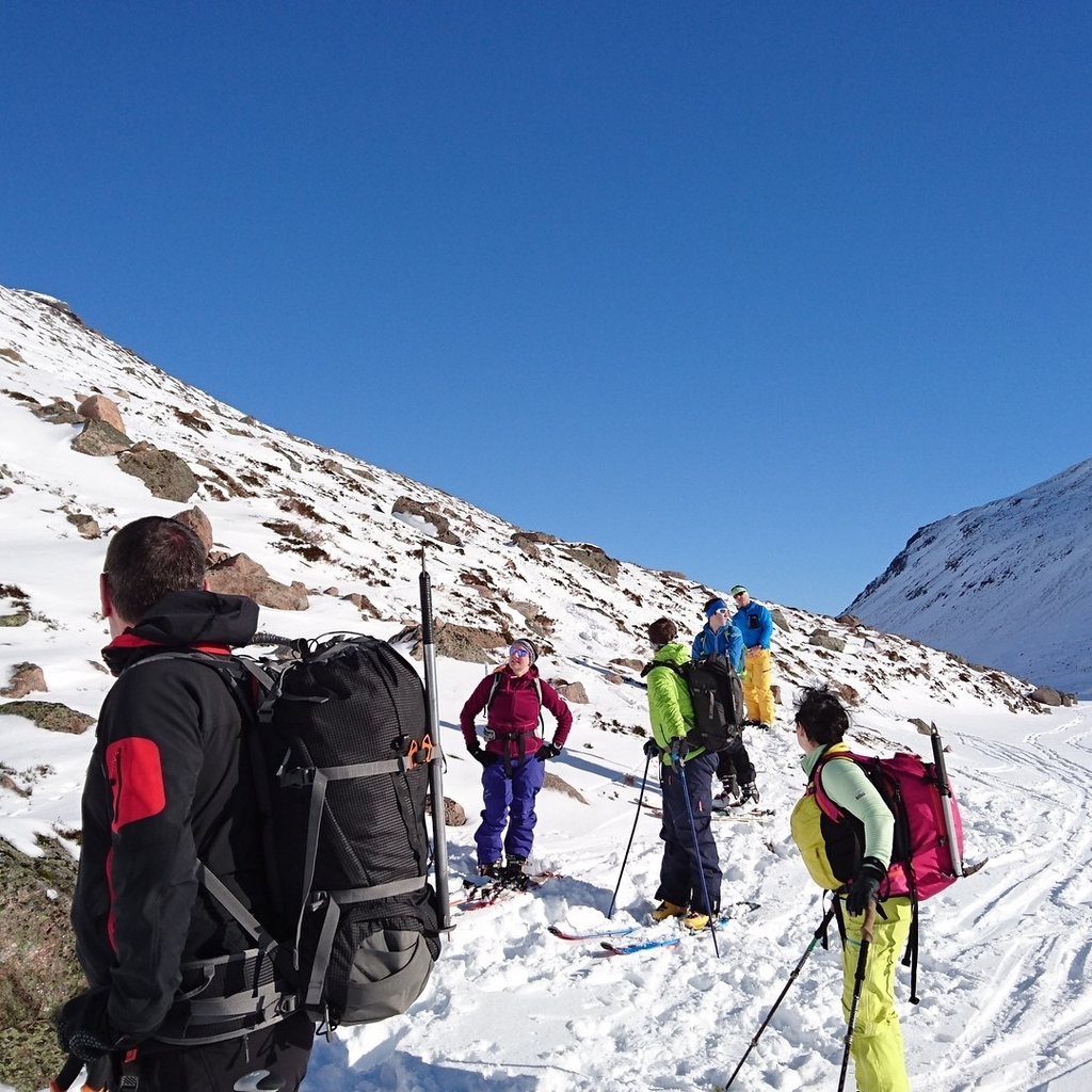 Traversed out right to SW end of loch Avon