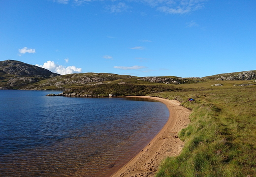 Beach where boat was abandoned