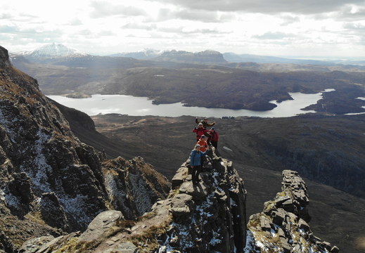 Group shot Quinag by drone