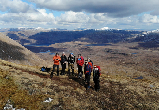 Group shot via drone