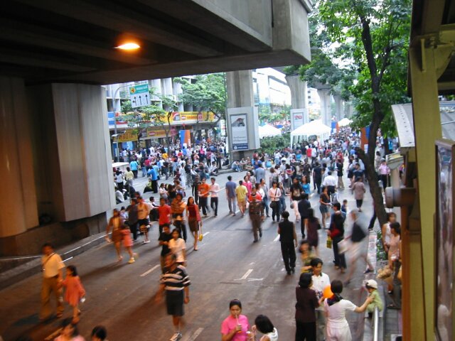 "7 Wonders Of Silom" Festival Along Closed Steet On Sunday (About A Mile Long)