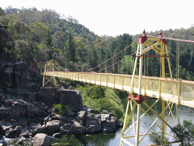 The suspension bridge near the 1st basin