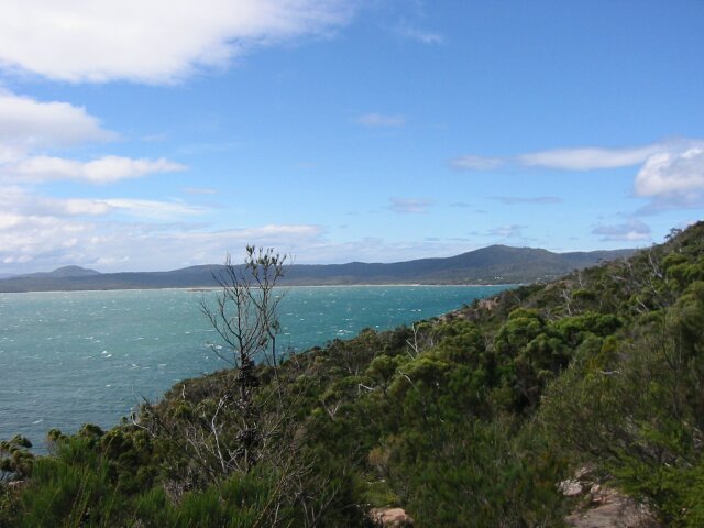 The east Tasmanian coastline