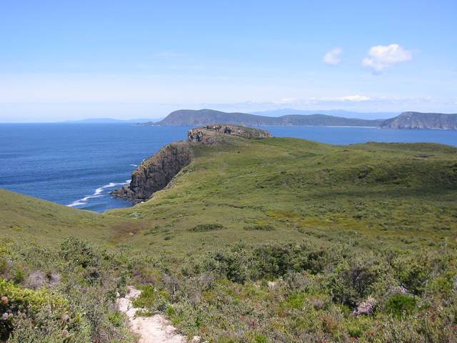 Views of the coast off the south east cape of Bruny island (which lies of the east coast of Tasmania). Taken during a hike.