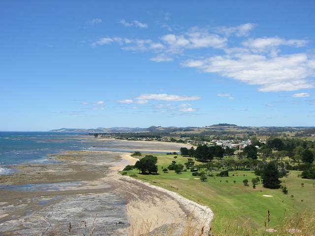 The view from Wynyard on the north coast, looking east.
