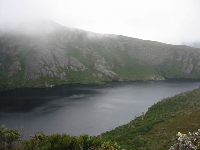 Crater lake on the way up to the summit of Cradle Mountain