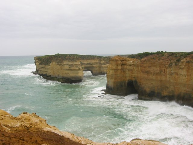 Note the arch where the waves have erroded away the limestone 