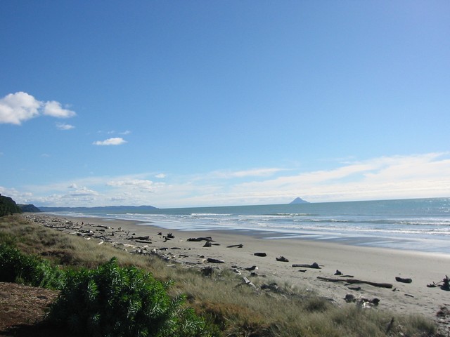 The sea front near Opotiki on the east coast.