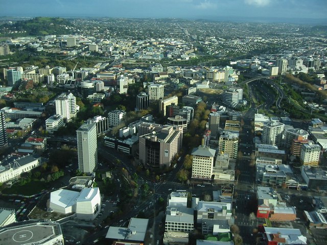 Urban sprawl. Aukland may only have 1.1 million inhabitants (1/3 of NZ's pop!) but it is the 5th largest city in the world in te