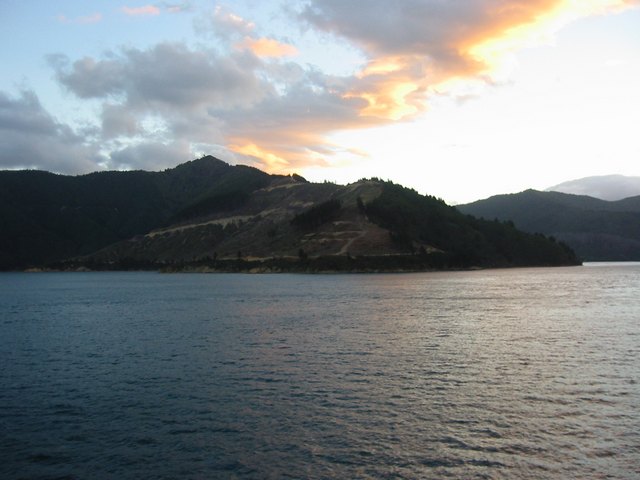 From the back of the ferry on the way through Marlbourgh Sounds into Picton