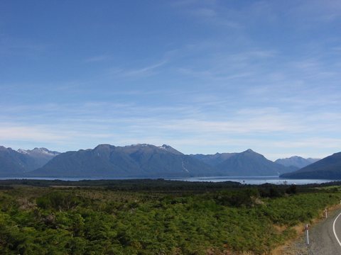 Lake Te Anau in the distance