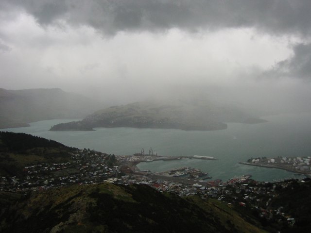 Lyttelton - Christchurch's harbour from the top of the Port Hills (accessed by cable car)